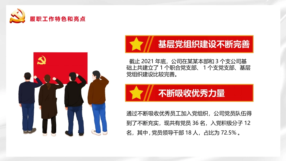 2021党建工作个人年终述职报告及2022年工作计划PPT课件带内容 .pptx_第10页