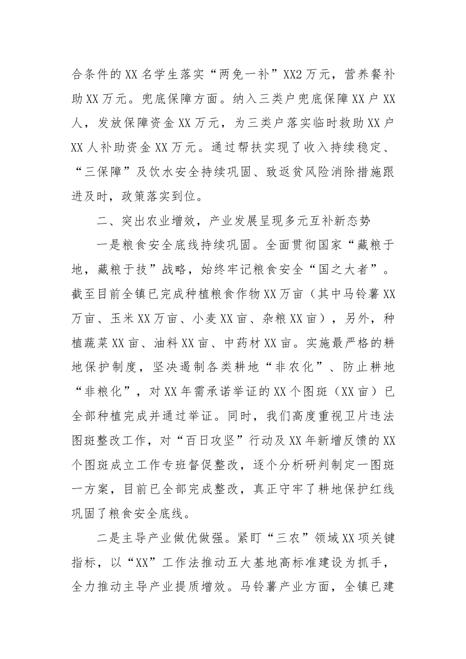 XX乡镇半年政府工作报告.docx_第3页