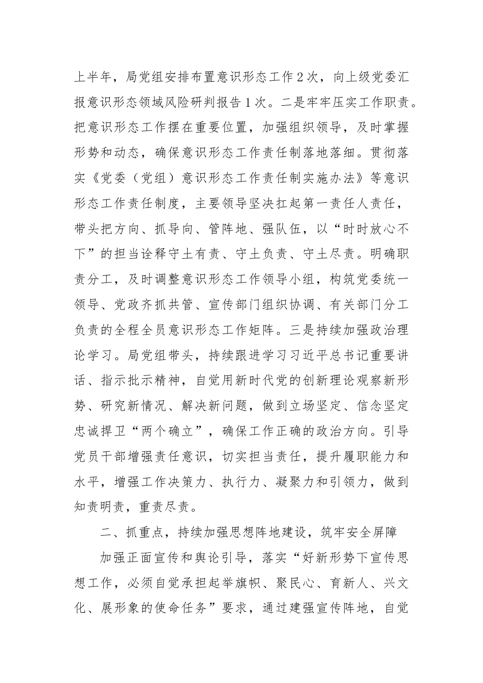 2024年上半年意识形态工作总结和下半年工作计划.docx_第2页