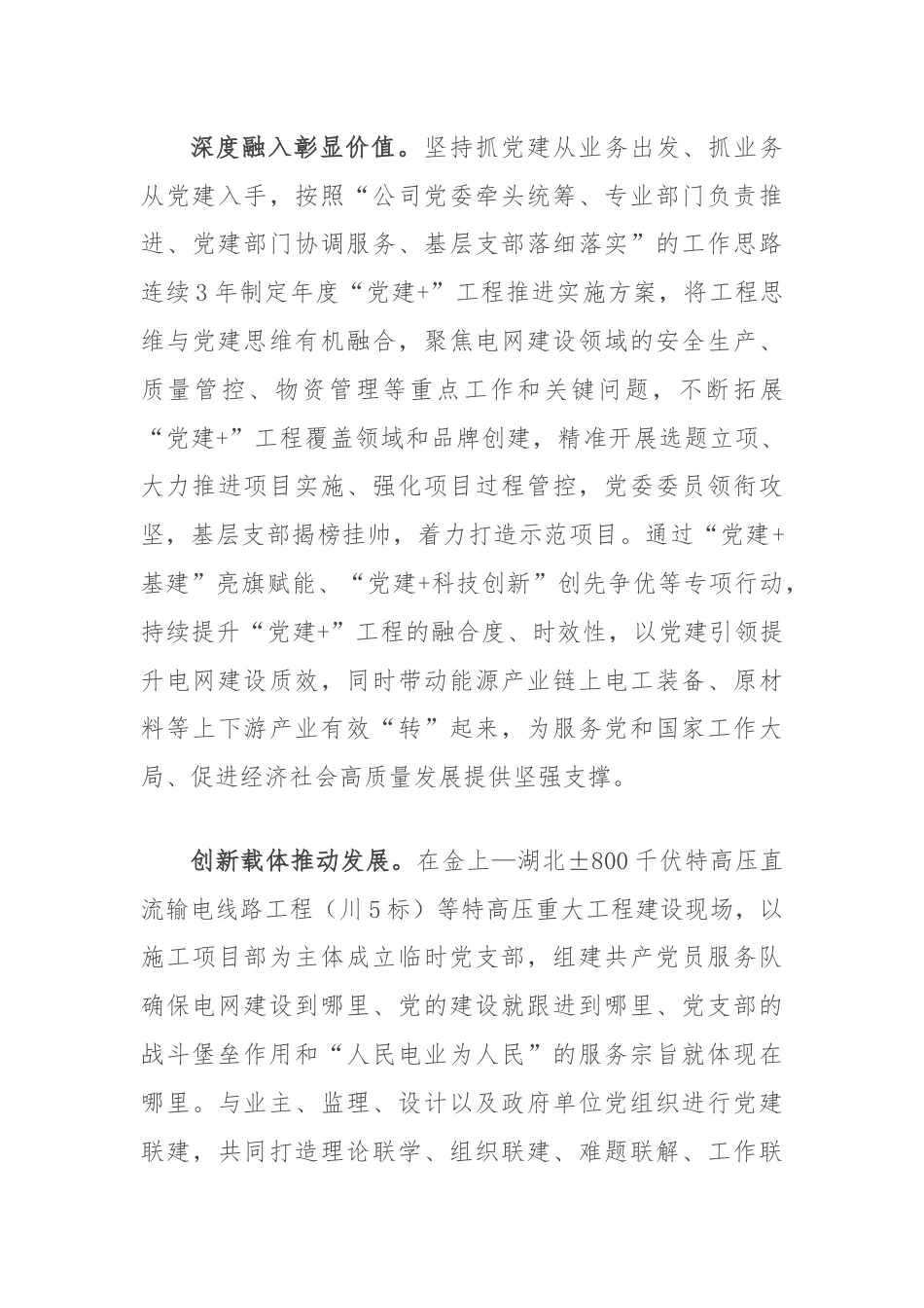 经验交流：旗帜领航强根铸魂奋力打造党建新高地（电网）.docx_第3页