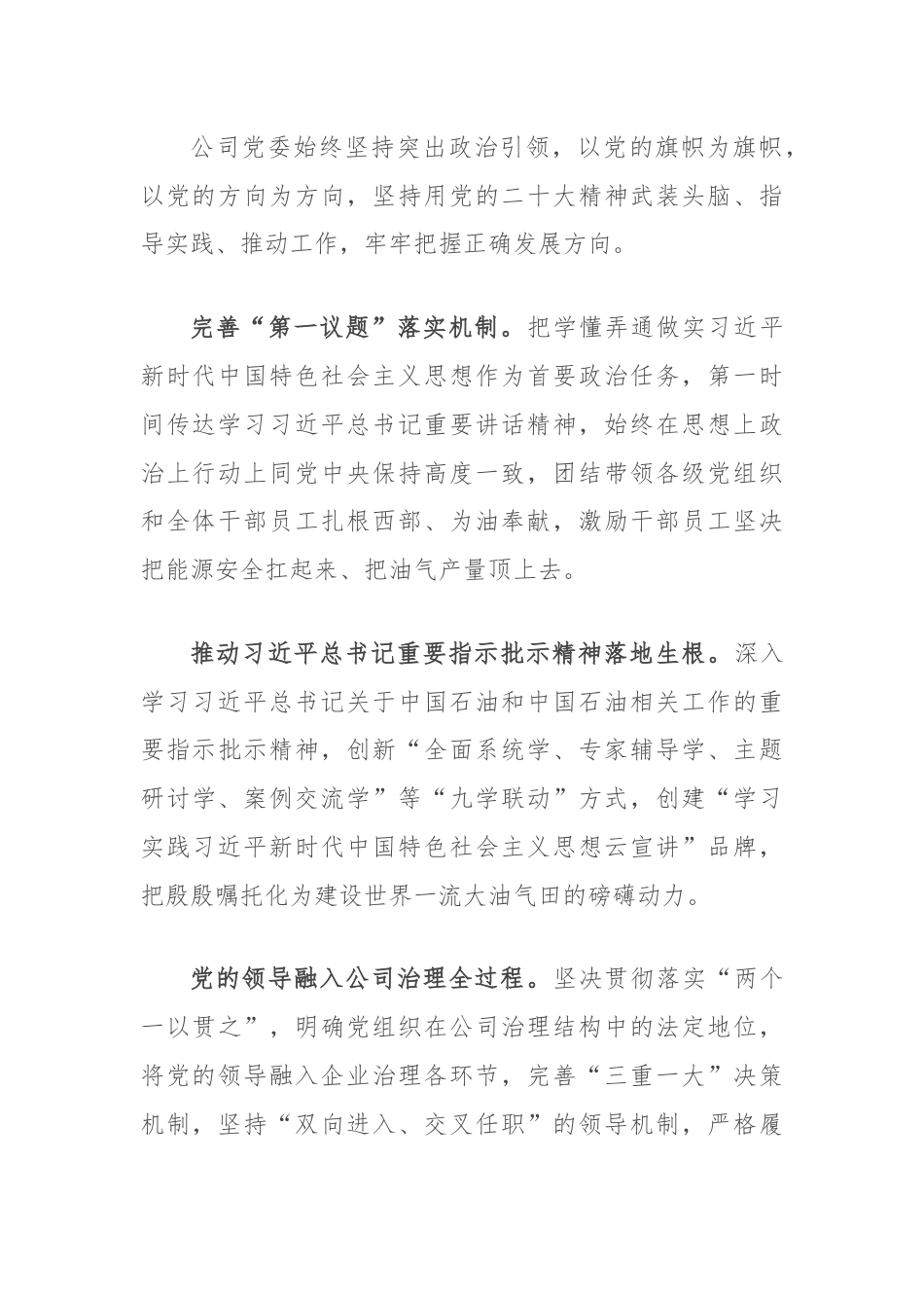 能源公司经验交流：党建引领聚合力共绘发展新图景.docx_第2页