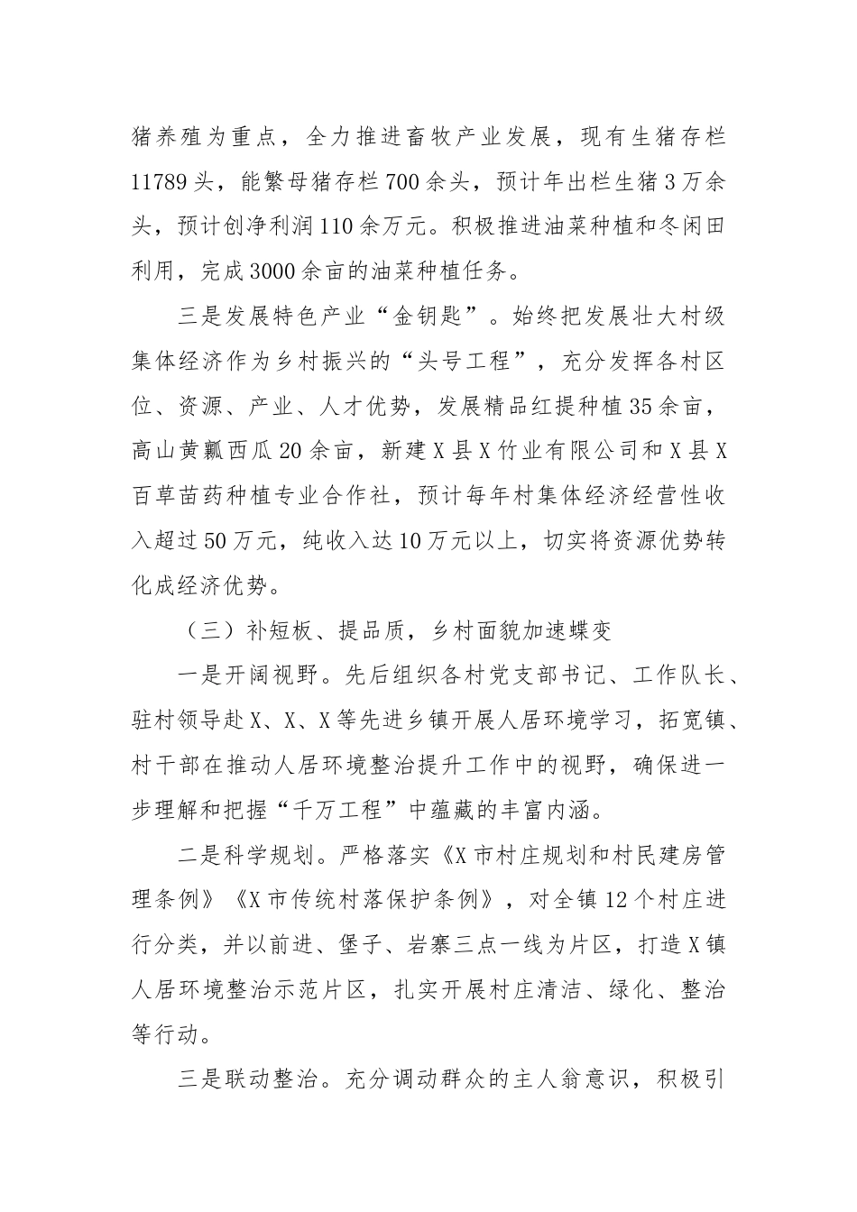 关于X镇2024年半年工作情况的报告.docx_第3页