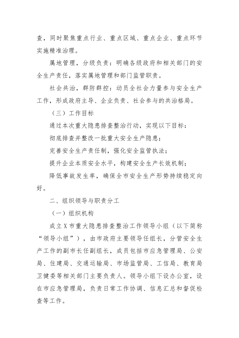 X市重大隐患排查整治实施方案.docx_第2页