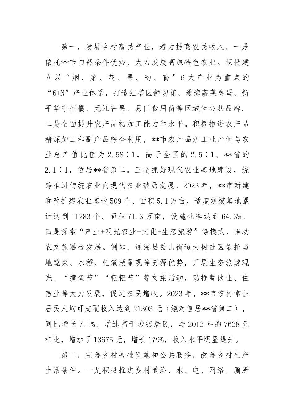 关于某市推进宜居宜业和美乡村建设的调研报告.docx_第2页