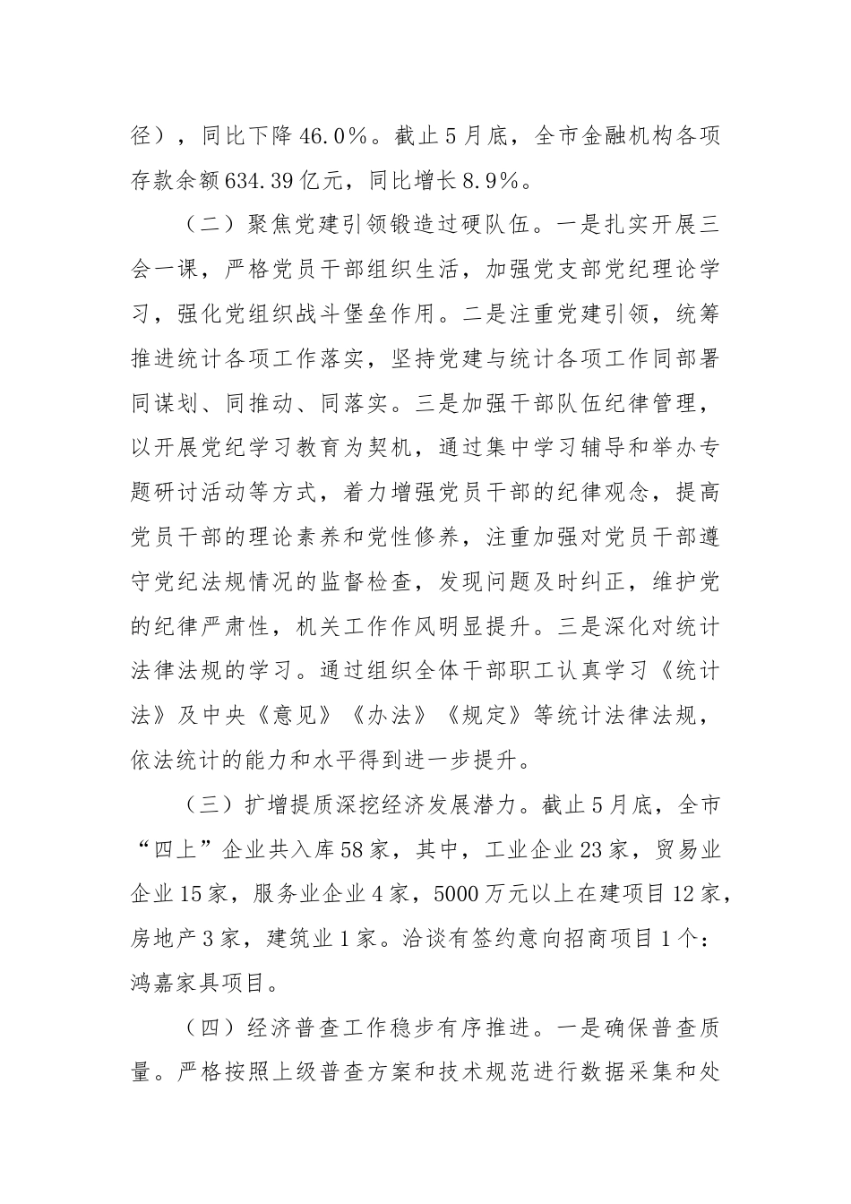 XX市统计局2024年度上半年工作总结和下半年工作计划.docx_第2页