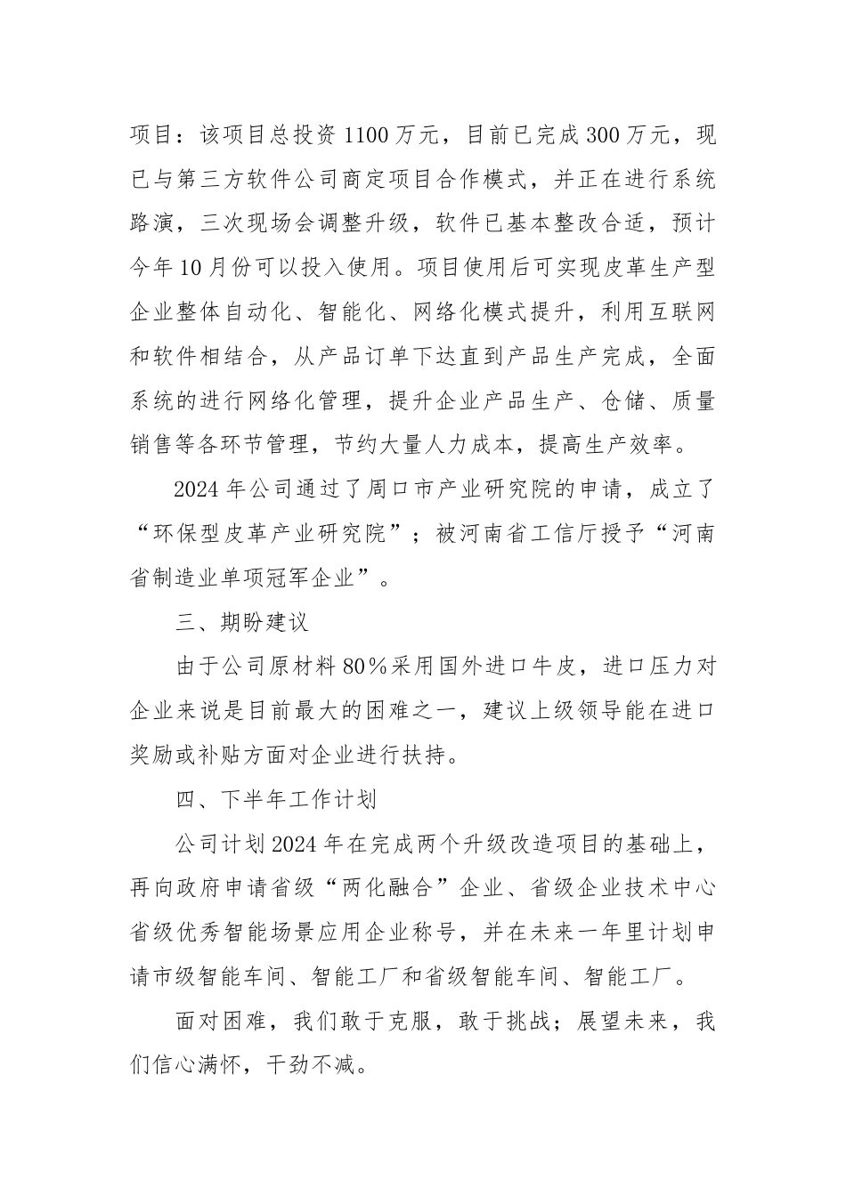 皮革行业2024年上半年工作总结和下半年工作计划.docx_第2页