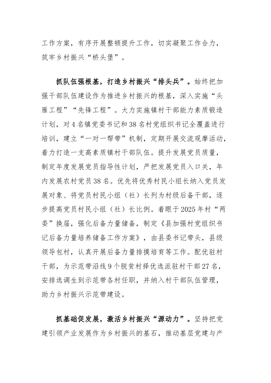 交流发言：坚持党建引领推动乡村振兴示范带高标准建设.docx_第2页