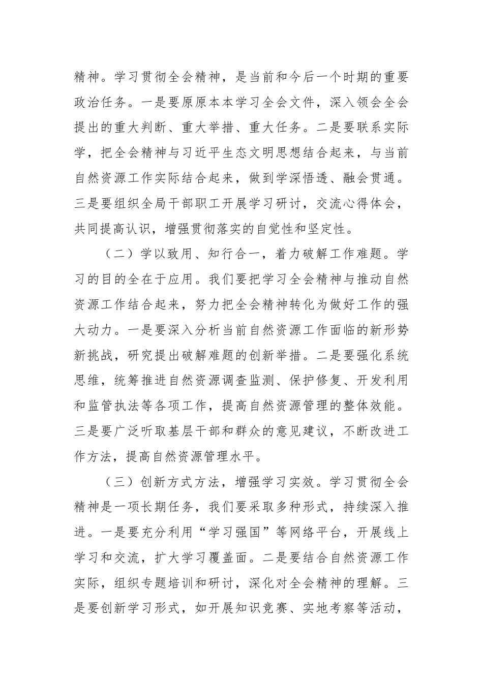 自然资源局局长深入学习贯彻二十届三中全会精神发言材料.docx_第3页