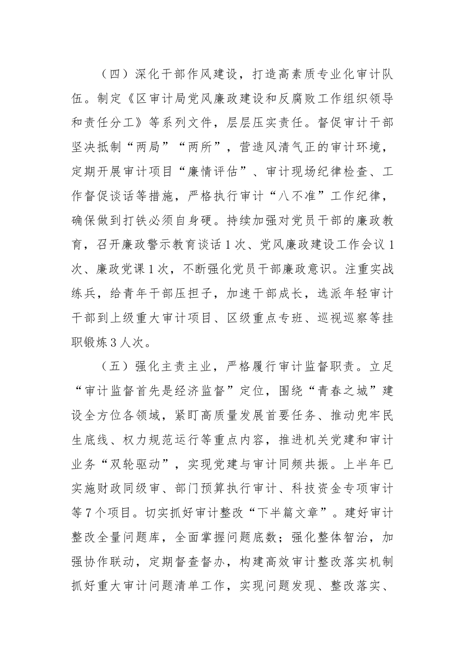 区审计局机关党建半年度工作总结及下半年工作思路.docx_第3页