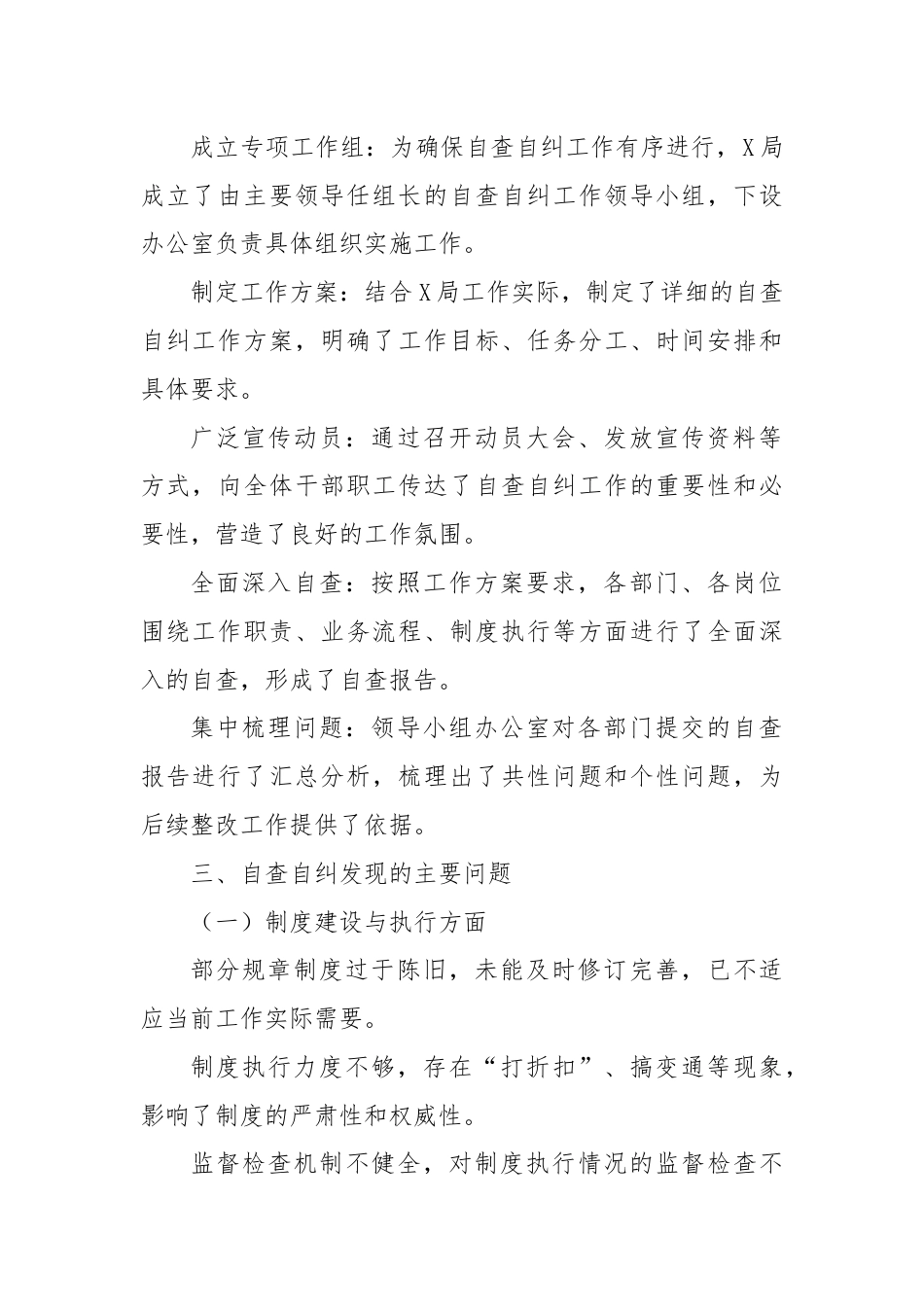 X局常规巡查自查自纠情况及整改计划报告.docx_第2页