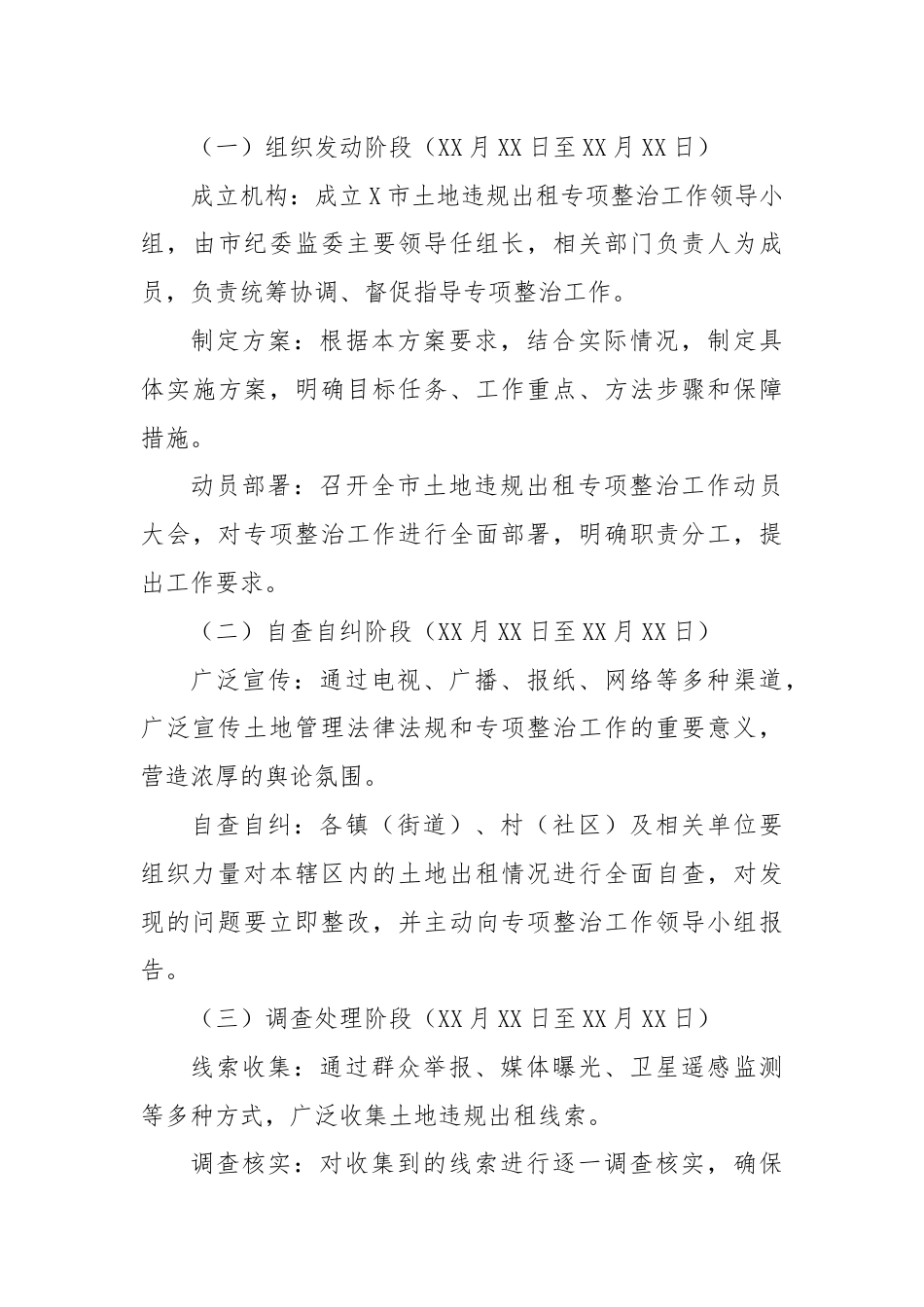 X市纪委监委关于开展土地违规出租专项整治工作方案.docx_第3页