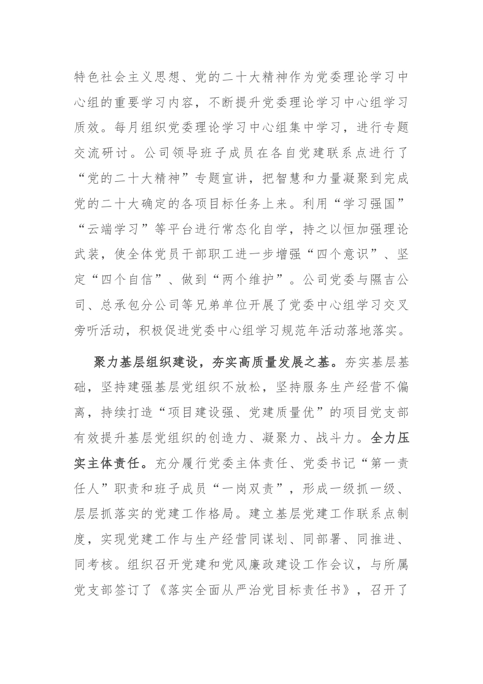 在国有企业党建引领高质量发展经验交流会上的发言.docx_第2页