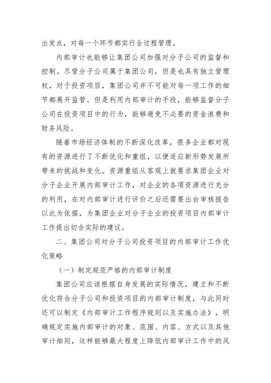 集团对分子公司项目投资，内部审计5大优化措施.docx_第2页