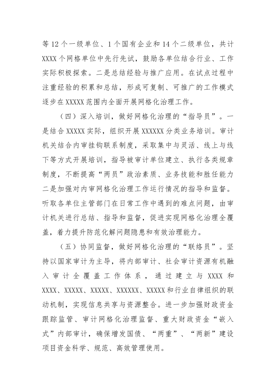 XX经济安全审计监督网格化治理机制试点工作的实施方案.docx_第3页