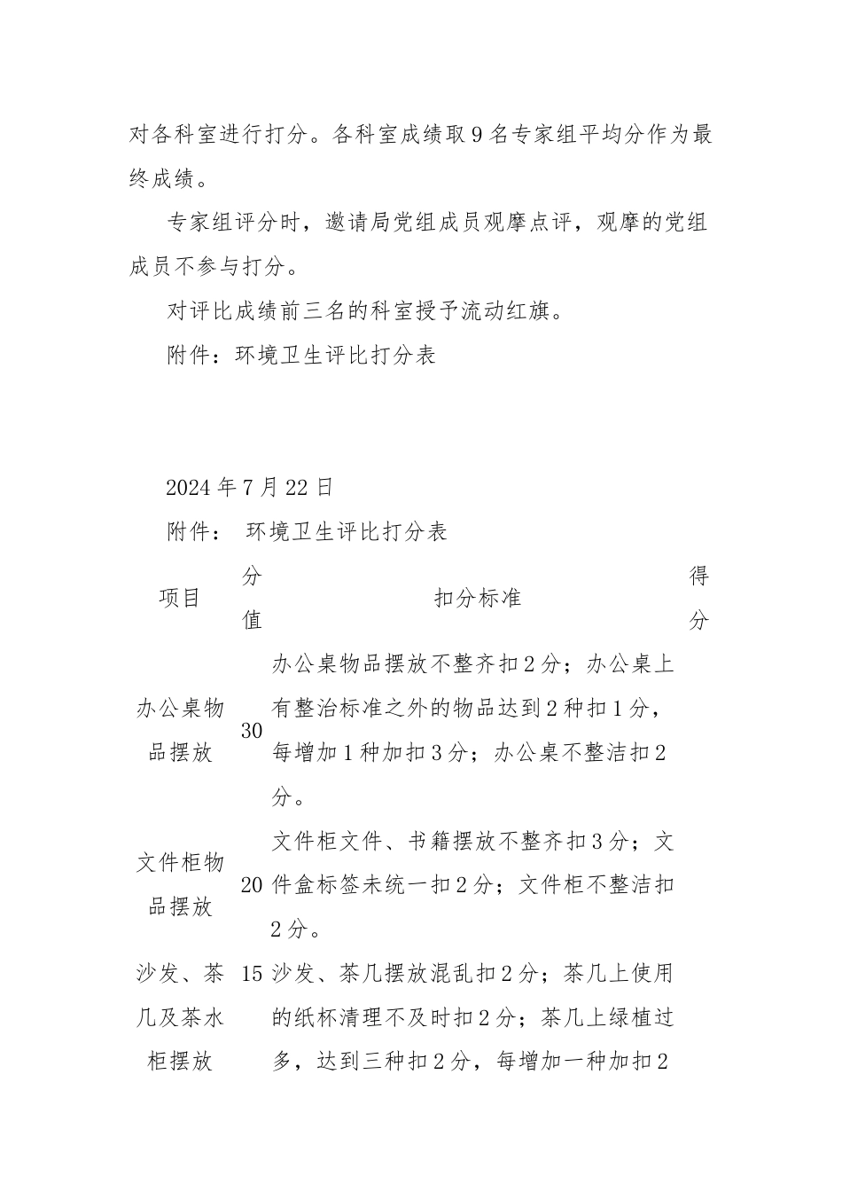 局机关科室环境卫生评比方案.docx_第2页