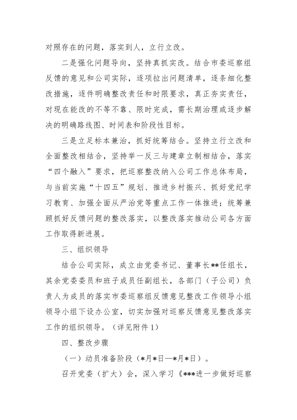 公司落实巡察反馈问题整改工作方案.docx_第2页