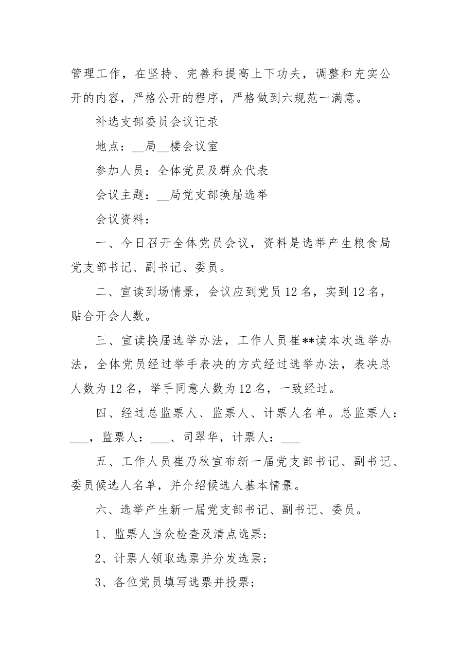 补选支部委员会议记录.docx_第2页